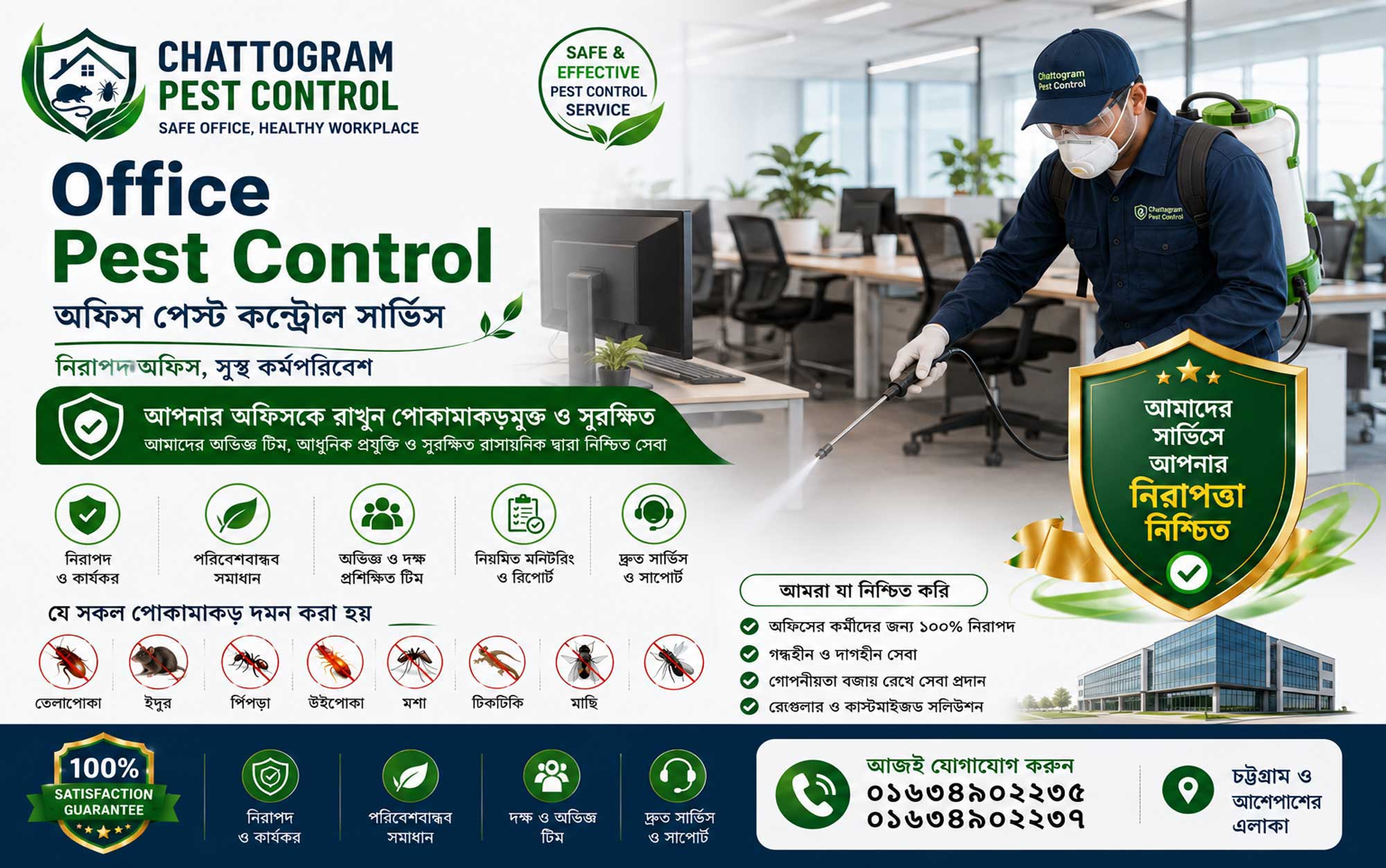 Best Commercial Office Pest Control Service in Chattogram