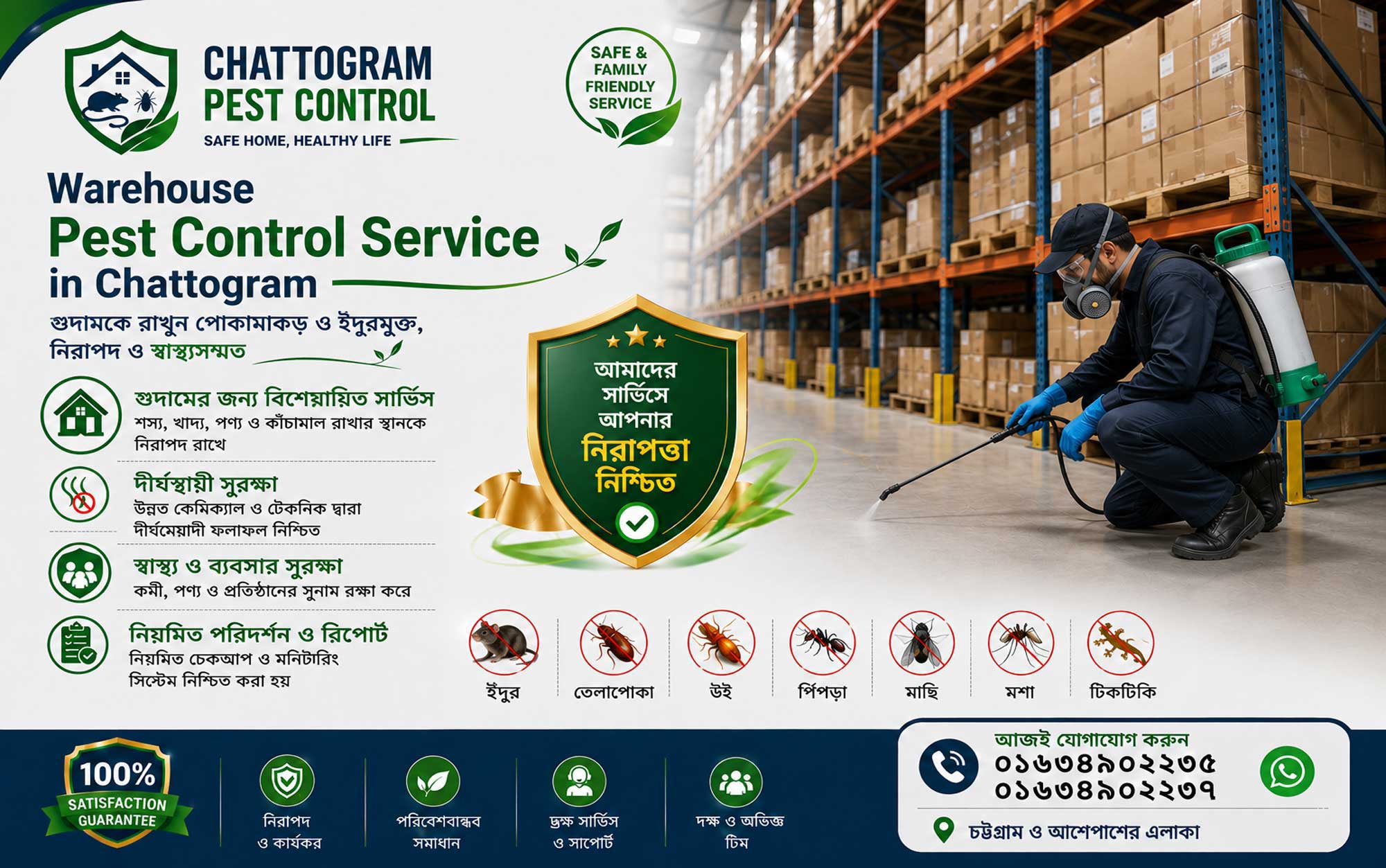 Best Warehouse Industrial Pest Control and Fumigation Service in Chattogram