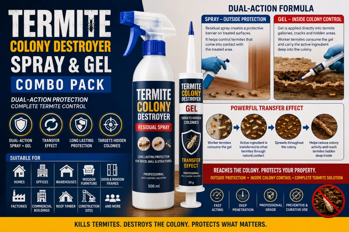 Termite Colony Destroyer Spray & Gel Combo Pack